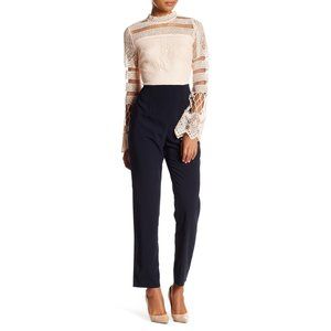 SOIEBLU - Jumpsuit NAVY/LIGHT PINK Crochet Detail